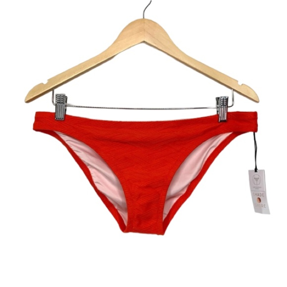 Shade & Shore Deep Orange Swimsuit Bikini Bottoms Low Coverage Cheeky New Nwt
